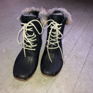 Navy Sperry Snow Boots